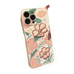 Vintage Embroidered Flower Leather iPhone case