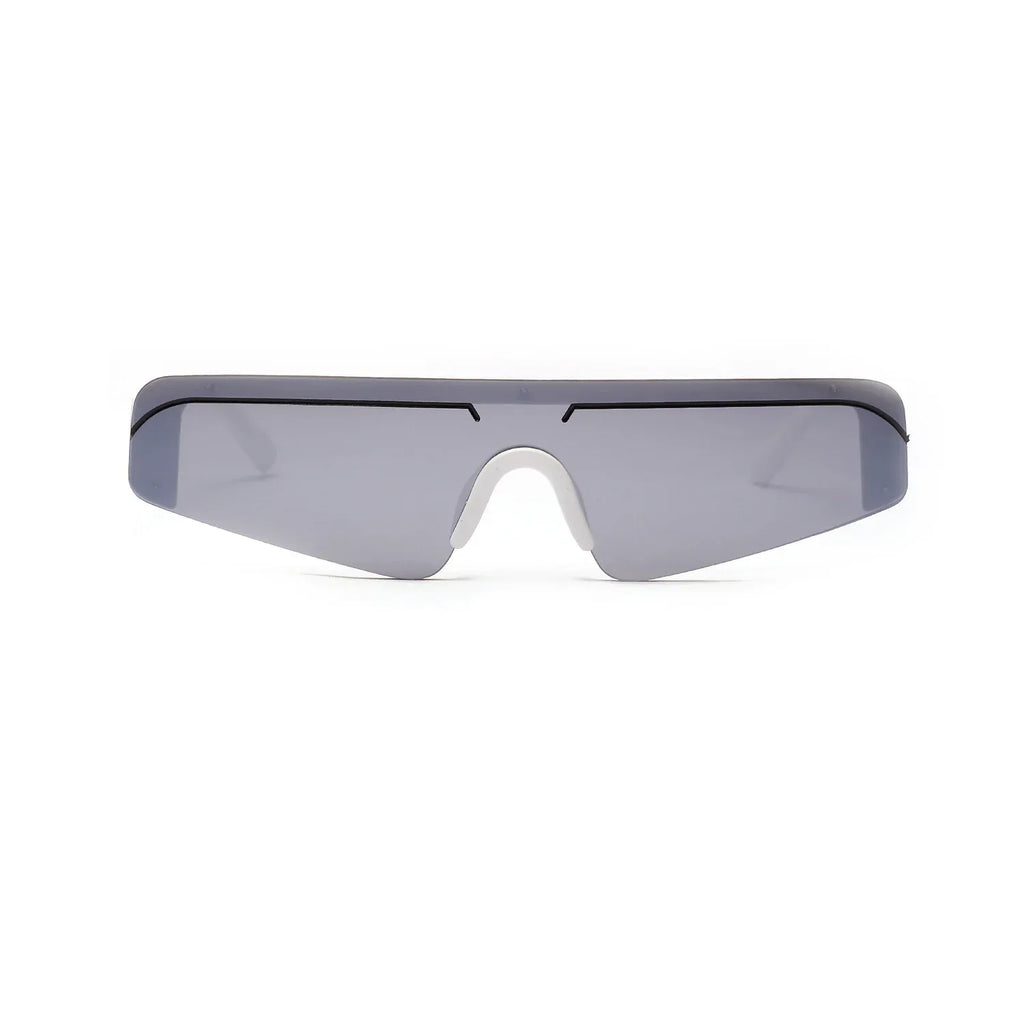 Rimless women's sunglasses with powder film - Viexta