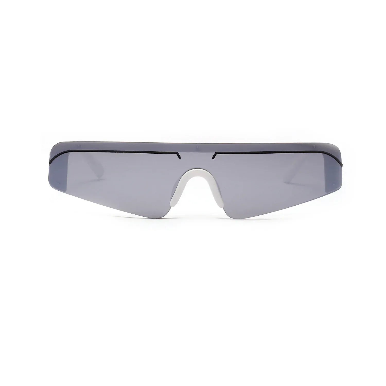Rimless women's sunglasses with powder film - Viexta
