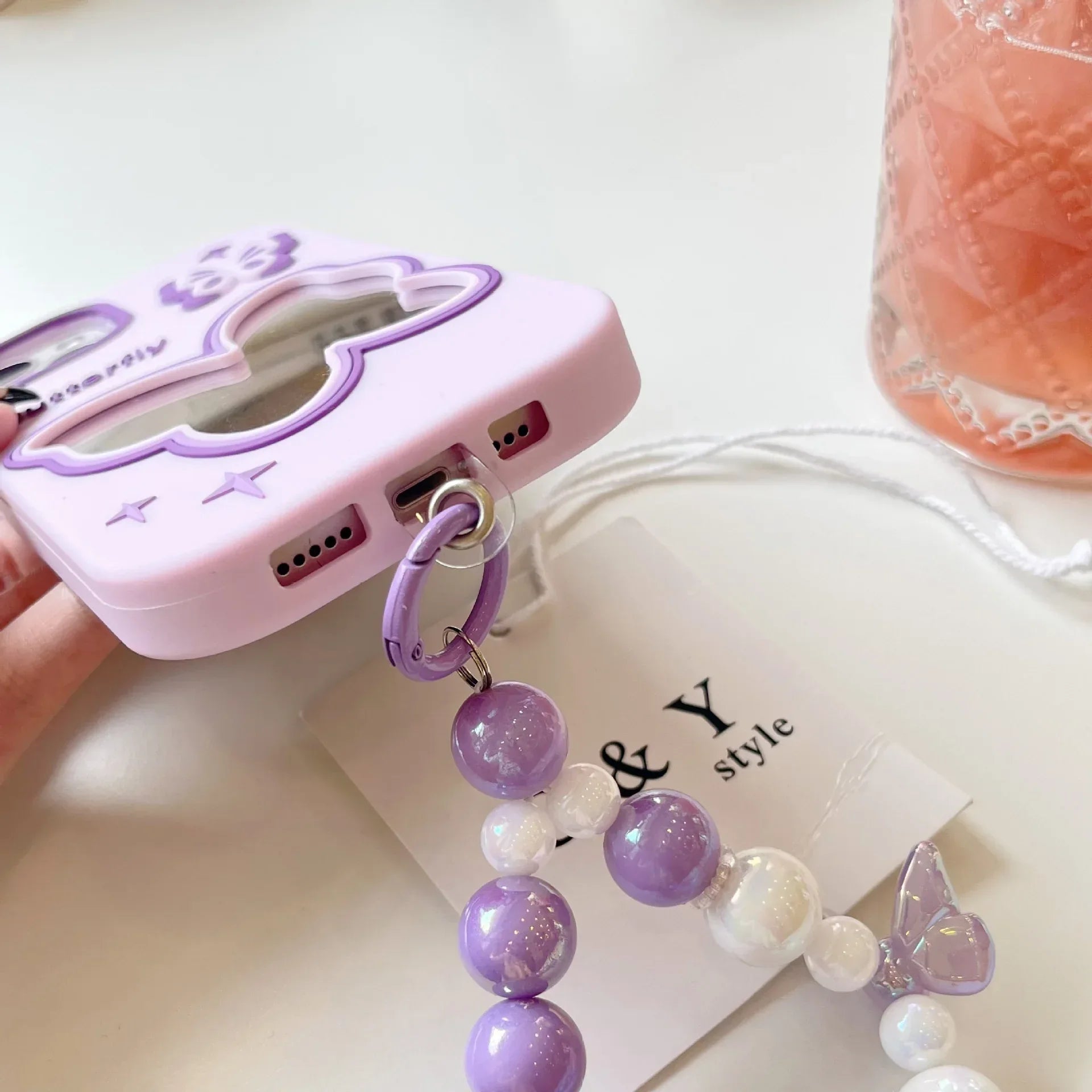 Purple Butterfly Mirror Silicone iPhone Case - Viexta