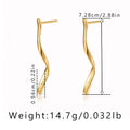 Irregular Line Design Ear Studs - Viexta