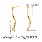 Irregular Line Design Ear Studs - Viexta