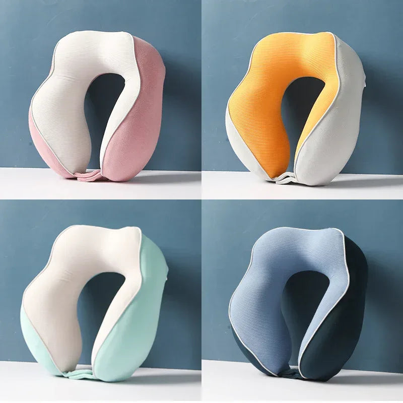 Memory Cotton U-shaped Pillow Removable And Washable For Travel - Viexta