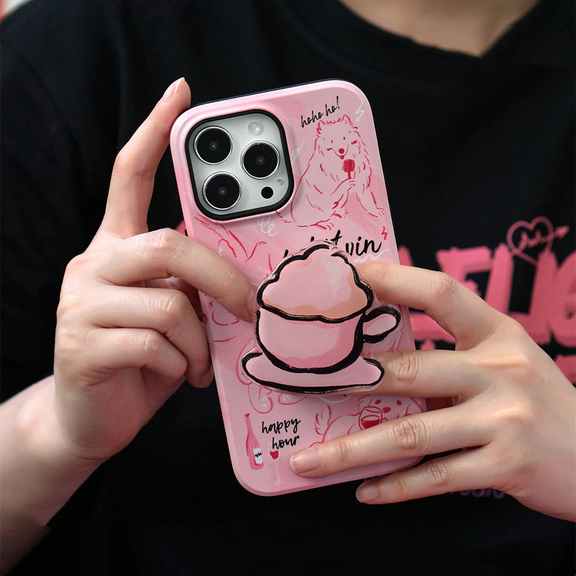 Fashion Cute Cat Print iPhone Case