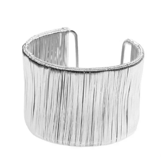 Handcrafted Gold-plated Geometric Cuff Bracelets - Viexta