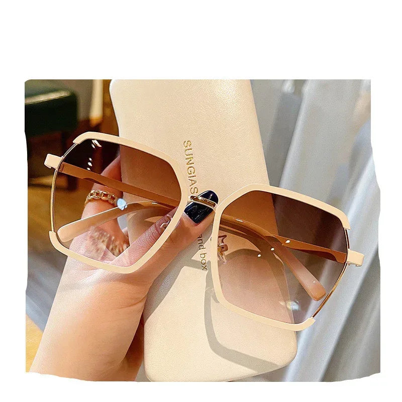 ins-vintage-half-frame-sunglasses - Viexta