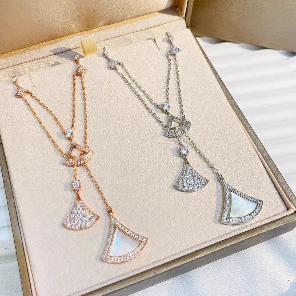 multi-fan-tassel-white-shell-necklace - Viexta