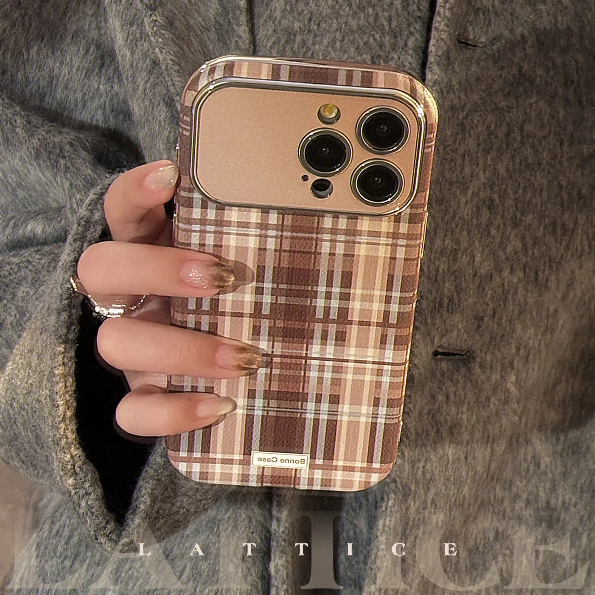 Brown Plaid iPhone Case