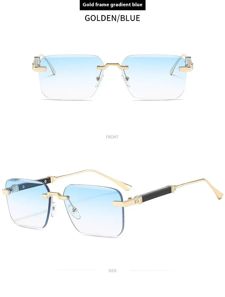 frameless-trimming-fashion-personalized-sunglasses - Viexta