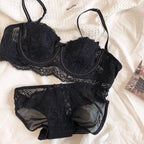 french-lace-lingerie-womens-half-cup-strapless-non-slip-backless-bra - Viexta