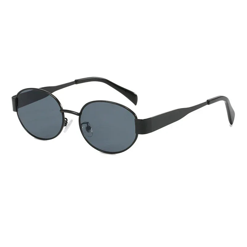 Women's Metal Retro Oval Sunglasses - Viexta