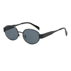 Women's Metal Retro Oval Sunglasses - Viexta