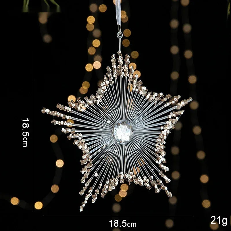 Christmas Decorations Sequins Acrylic Transparent Pendant - Viexta