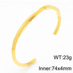 Square Twisted Stainless Steel Bracelet