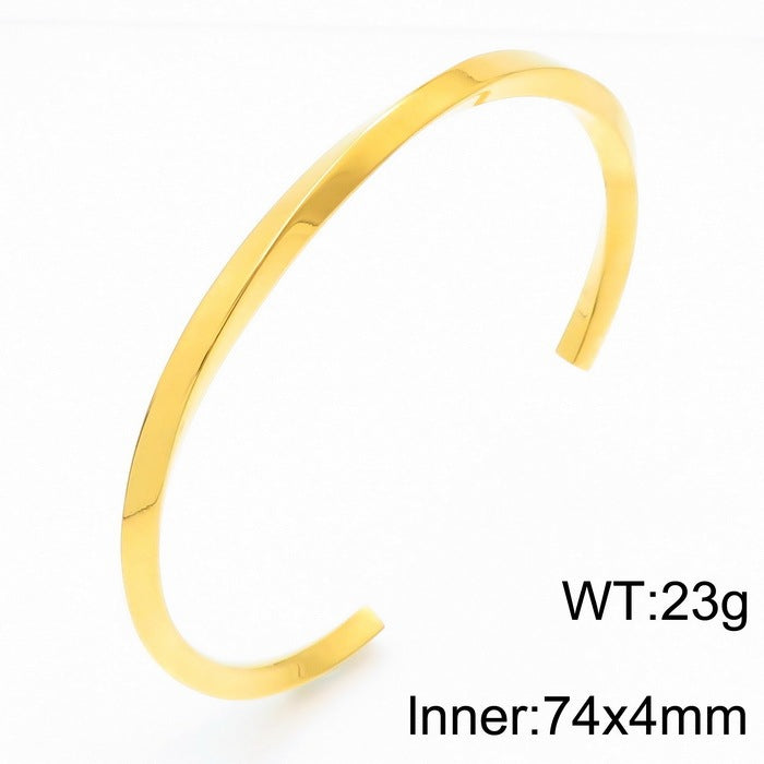 Square Twisted Stainless Steel Bracelet