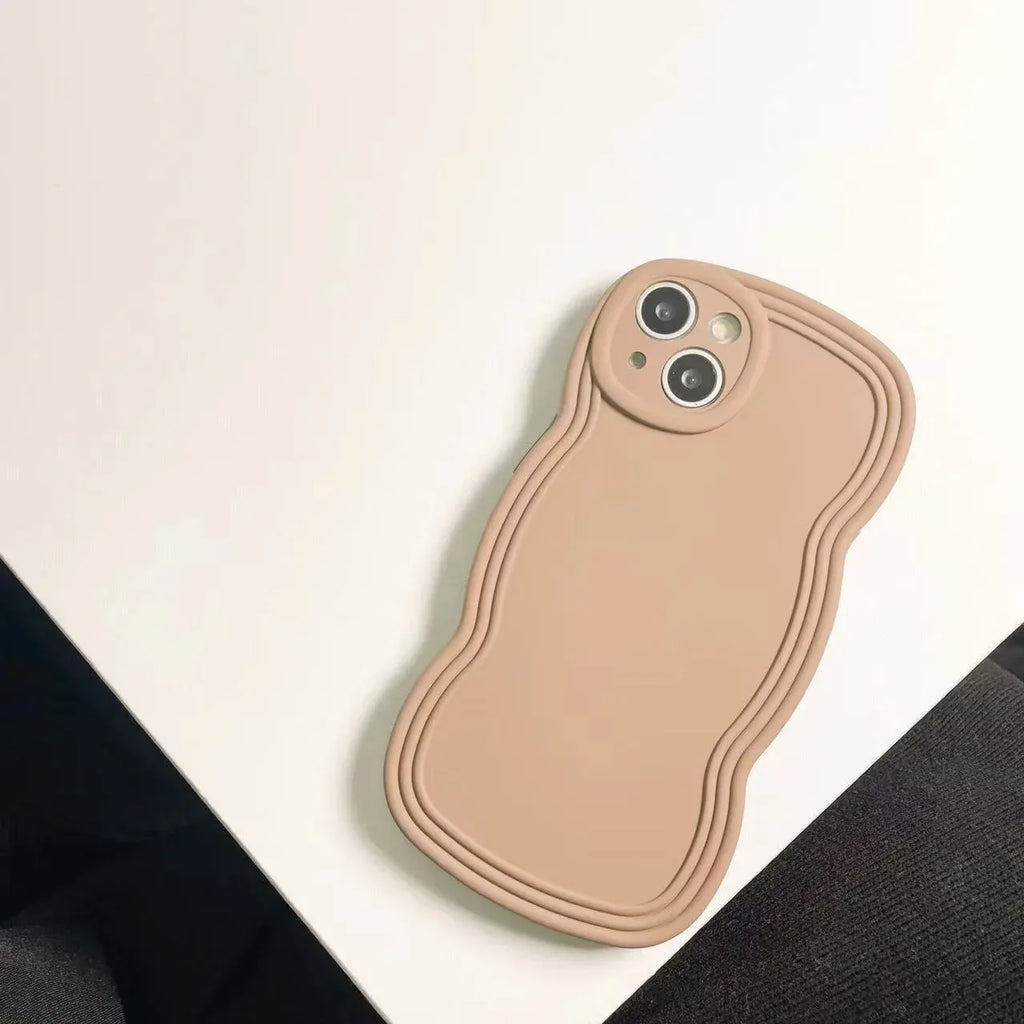Liquid Solid Color Wavy Edge iPhone Case - Viexta