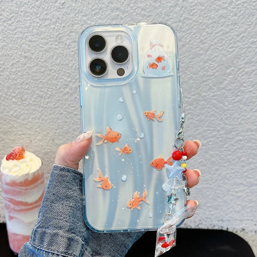 Goldfish Laser Cartoon iPhone Case - Viexta