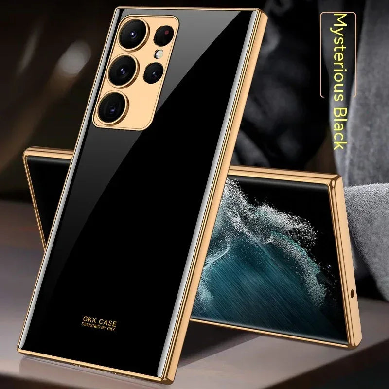 Soft Edge Electroplated Glass S Series Phone Case - Viexta