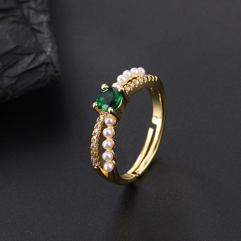 Vintage Emerald Zircon Ring