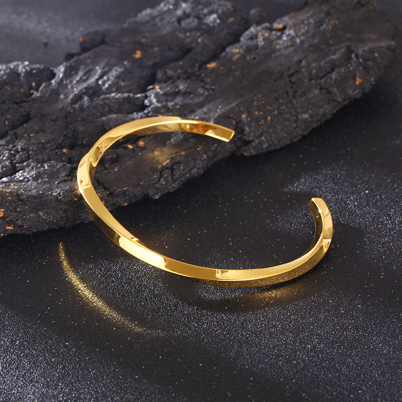 Square Twisted Stainless Steel Bracelet