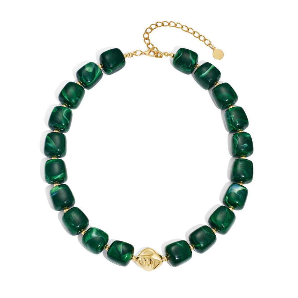 Bohemian-style Multicolor Resin Bead Necklace