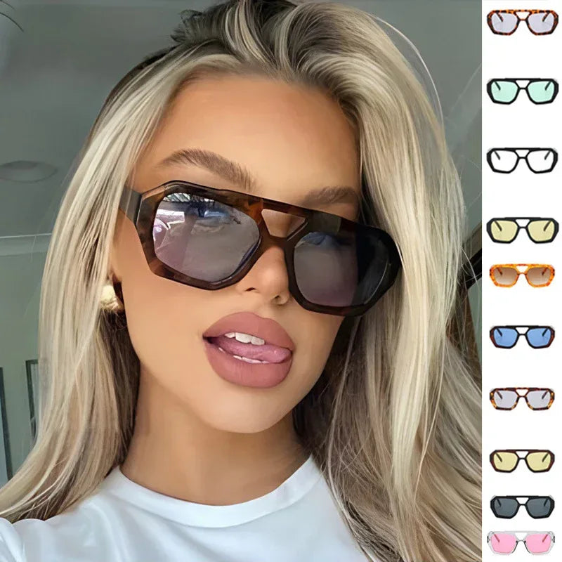 Ins Big Frame Leopard Sunglasses - Viexta