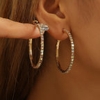 Zircon Inlaid Princess Earrings