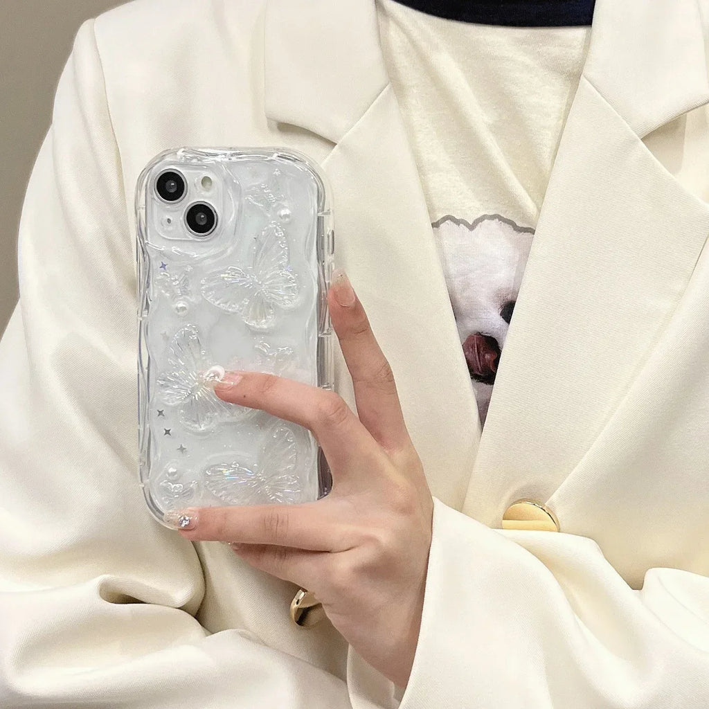 Three-dimensional Butterfly Drop-resistant Epoxy iPhone Case - Viexta