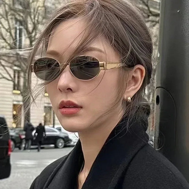 Fashion Retro Oval Sunglasses For Women - Viexta