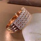 Inlaid Zircon Shiny Ring - Viexta