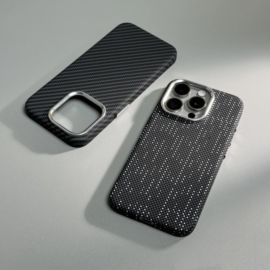carbon-fiber-pattern-magnetic-suction-drop-resistant-iphone-cover - Viexta
