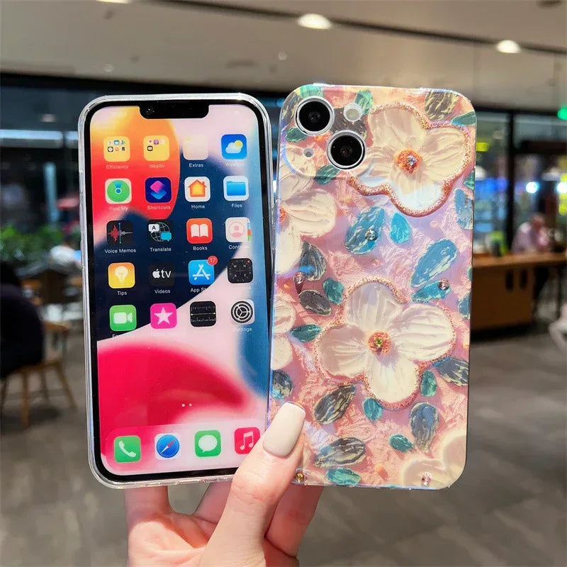 retro-oil-painting-camellia-phone-case - Viexta