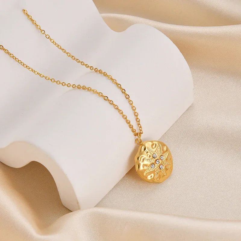 Titanium Steel Round Necklace - Viexta