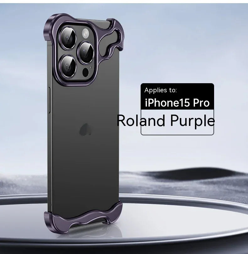 Metal Corner Pad Anti-fall Frameless Anti-fall Protective Cover for iPhone case - Viexta