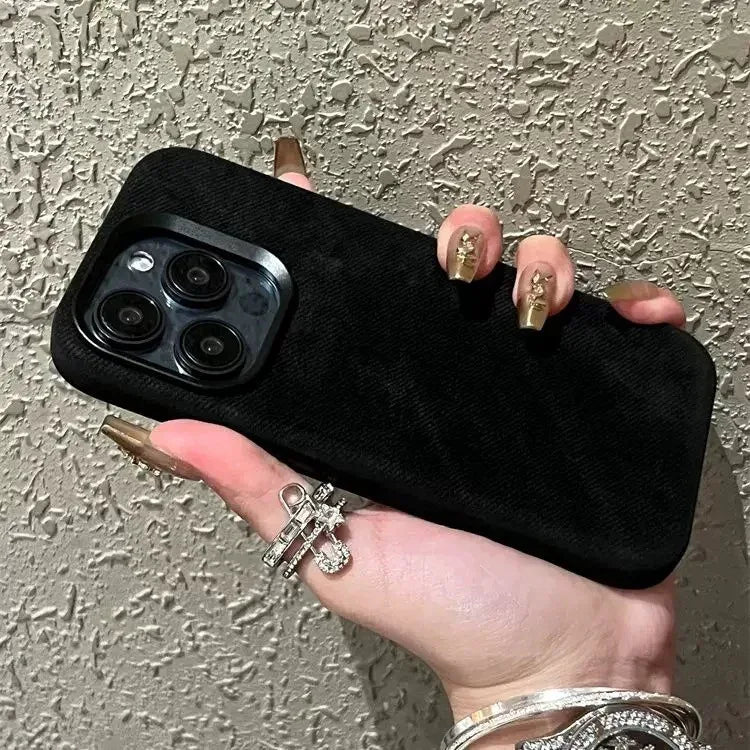Magnetic Leather Drop-resistant Flannel iPhone Case - Viexta