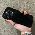 Magnetic Leather Drop-resistant Flannel iPhone Case