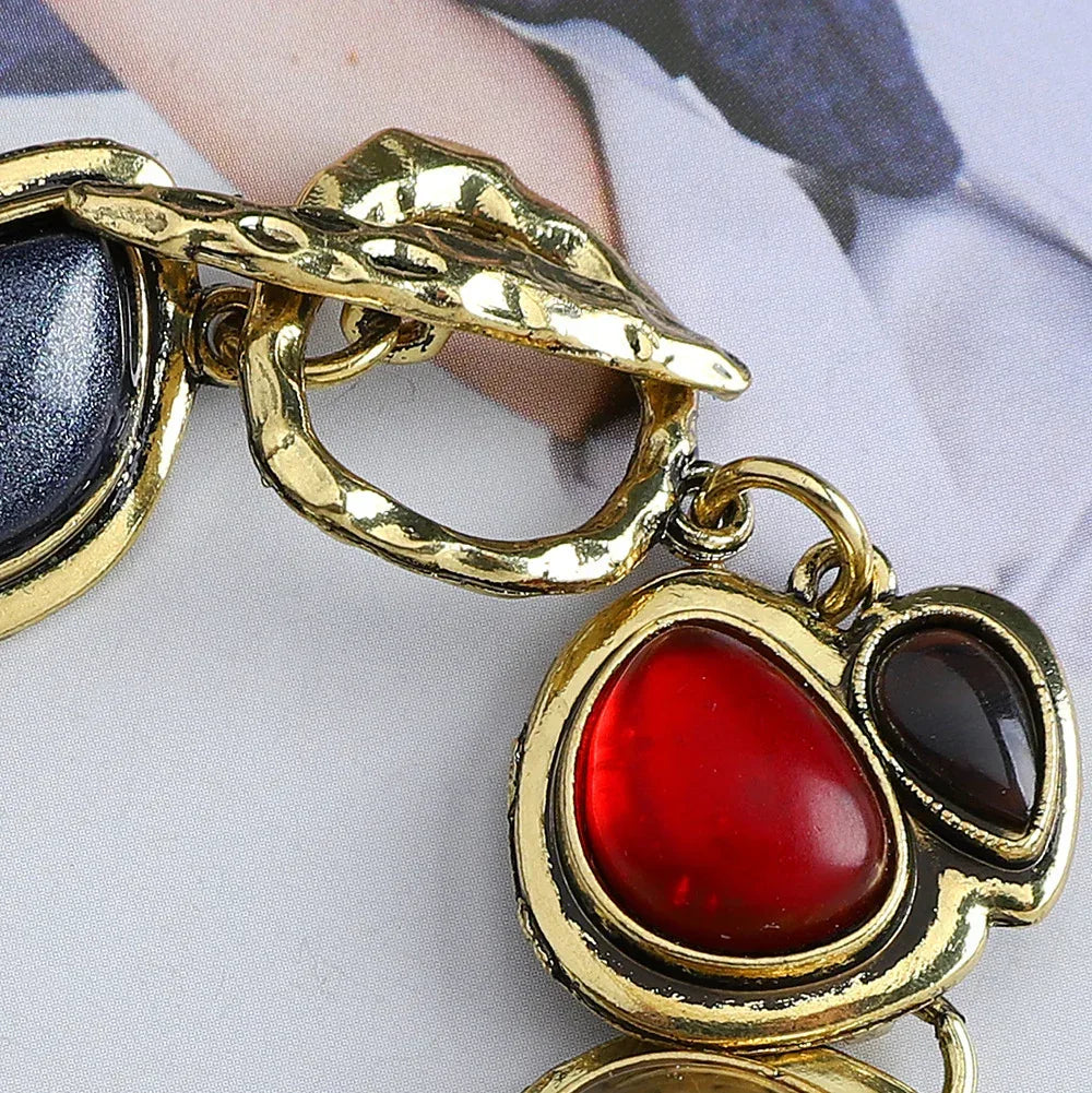 natural-stone-geometric-crystal-glass-bracelet - Viexta