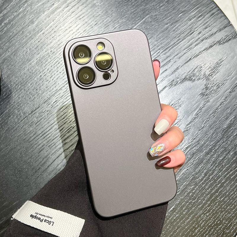 Minimalist Titanium-textured Casual iPhone Case - Viexta