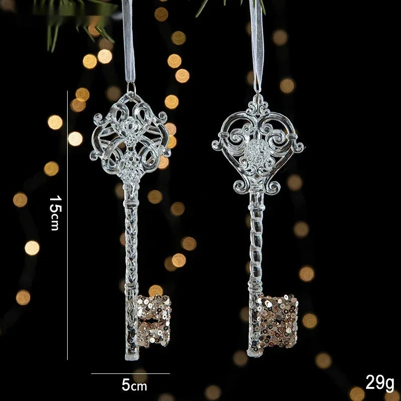 Christmas Decorations Sequins Acrylic Transparent Pendant - Viexta