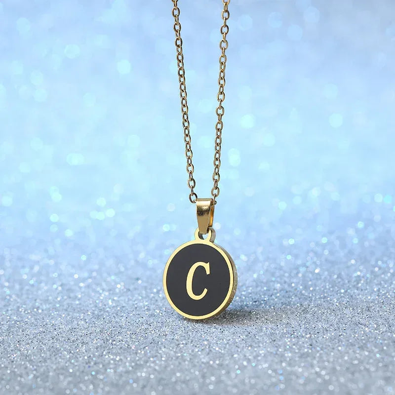 O-shaped Chain Letter Necklace - Viexta