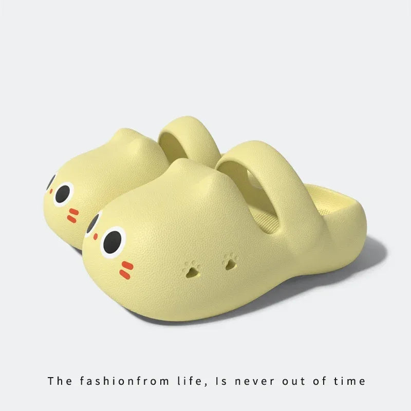 Cartoon Cat Hole Shoes Crocs - Viexta