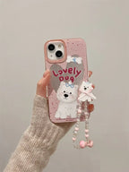 Polka Dot Chain Chlorophytum Girl iPhone Case - Viexta