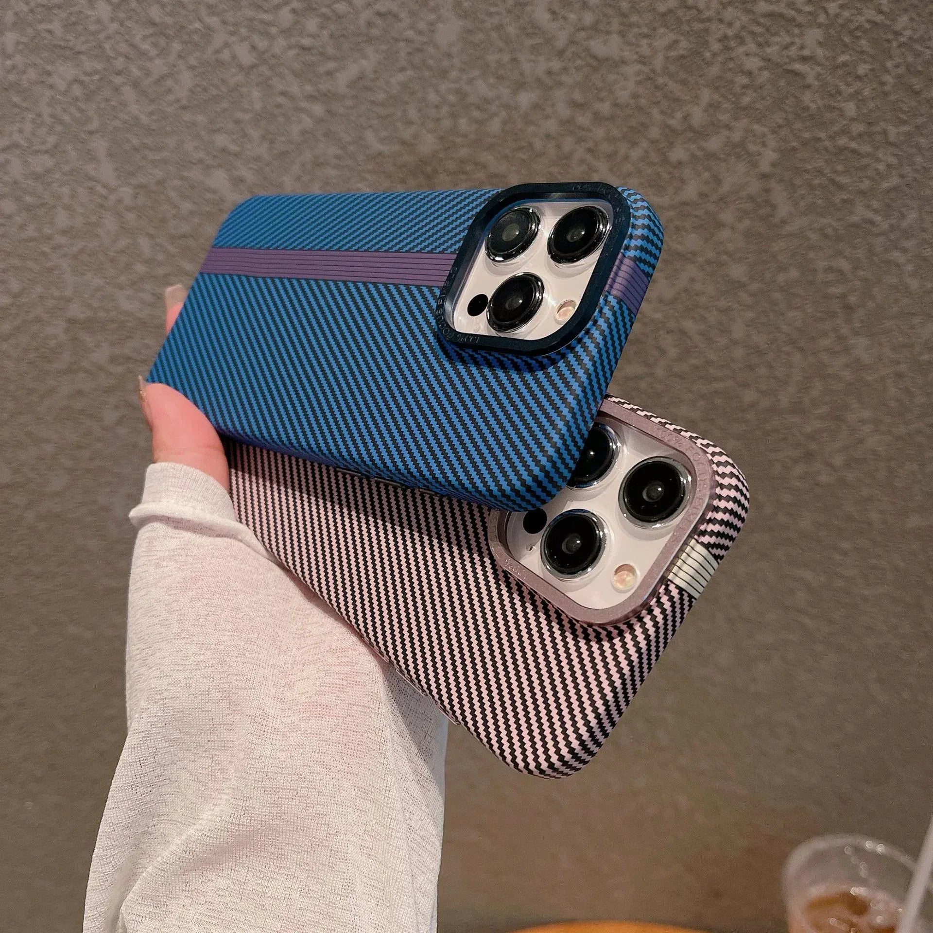 Carbon Fiber Grain Frosted iPhone Case - Viexta