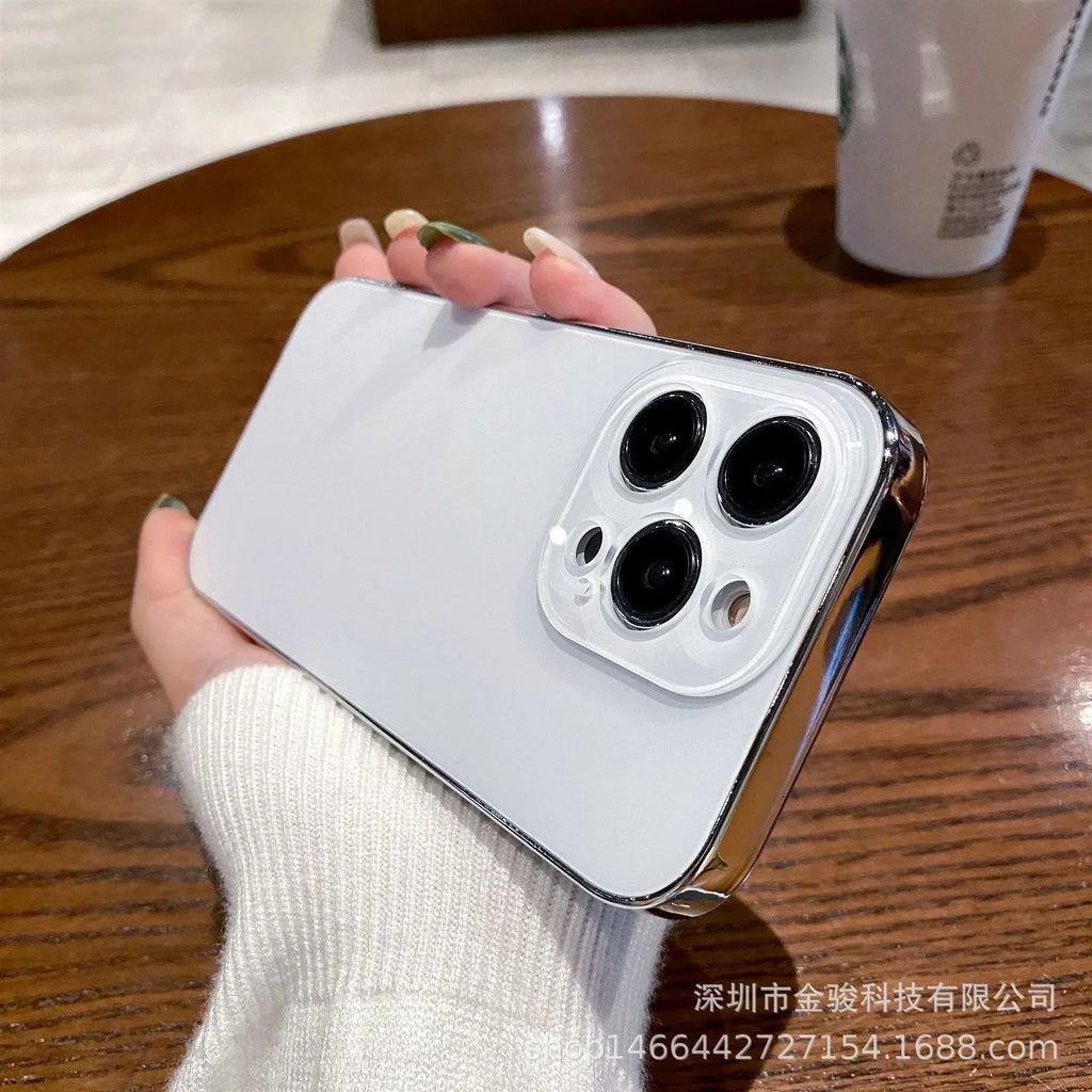Electroplated Tpu Frosted Acrylic iPhone Case - Viexta