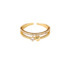 Heart-shaped Layered Ring - Viexta