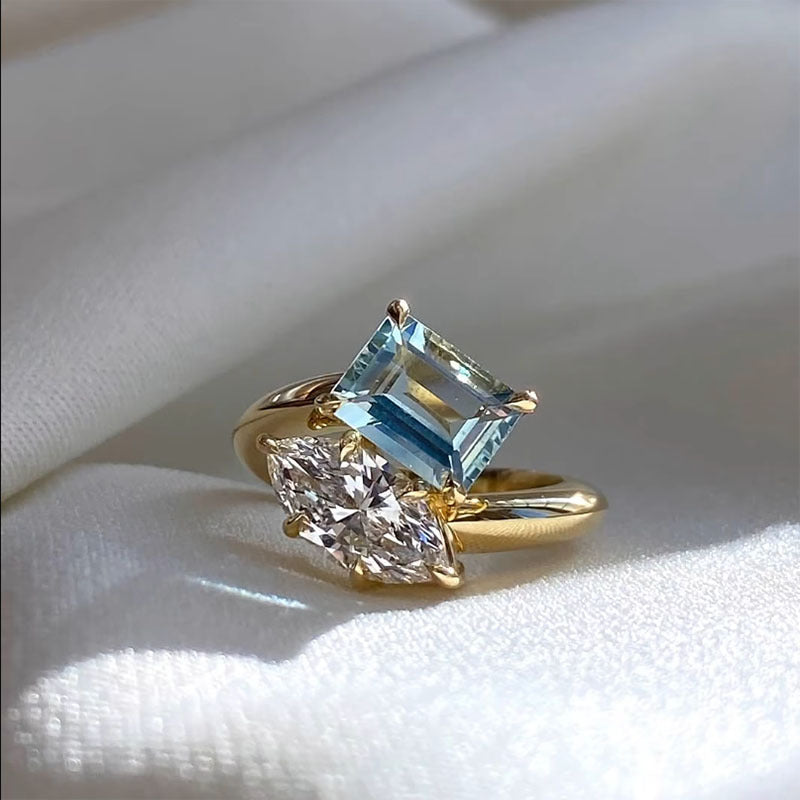 Exquisite Blue Healing-design Ring