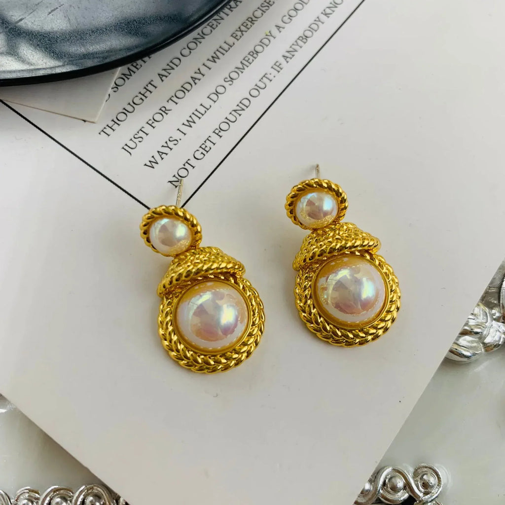 shell-beads-vintage-earrings - Viexta