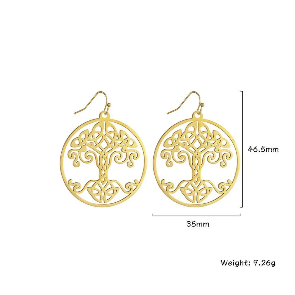 Vintage World Tree Earrings - Viexta
