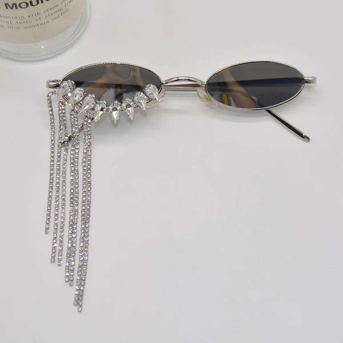 Glamorous Rhinestone-tasseled Sunglasses - Viexta
