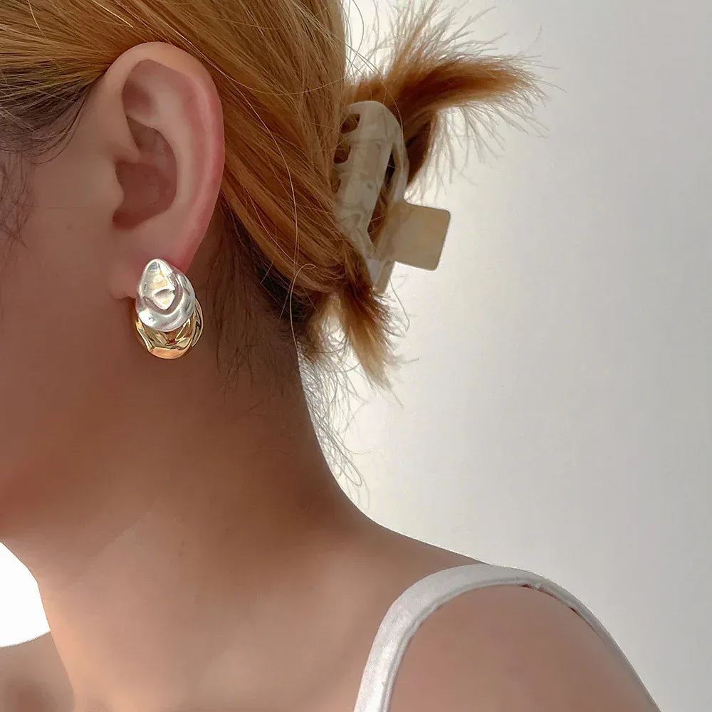 Front And Rear Wear Water Drop Ear Studs - Viexta
